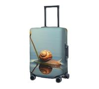 VTCTOASY Housse de bagage de voyage élastique (45,7 à 81,3 cm), housse de protection pour valise, lavable, anti-rayures, décoration, Noir , L
