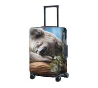 VTCTOASY Housse de bagage de voyage élastique (45,7 à 81,3 cm) Koala position de sommeil Housse de protection pour valise de voyage lavable anti-rayures Housse de valise Bagages décoratifs, Noir
