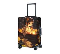VTCTOASY Housse de bagage de voyage élastique (45,7 à 81,3 cm) pour fille tenant des bougies, housse de protection pour valise, lavable, anti-rayures, Noir , x-large