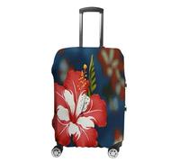 VTCTOASY Housse de bagage de voyage élastique à motif floral hawaïen, housse de protection pour valise, lavable, anti-rayures, décoration, Fleur hawaïenne., S
