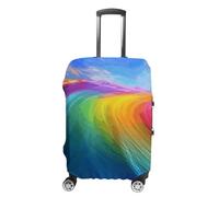 VTCTOASY Housse de bagage de voyage élastique arc-en-ciel océan Housse de protection pour valise de voyage lavable anti-rayures Housse de valise décorative, Océan arc-en-ciel, XL