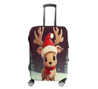 VTCTOASY Housse de bagage de voyage élastique - Housse de protection pour valise de voyage - Lavable et anti-rayures - Motif renne de Noël, Joli renne de Noël, XL