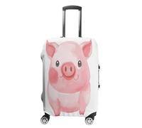 VTCTOASY Housse de bagage de voyage élastique, housse de protection pour valise, housse de protection pour valise, lavable, anti-rayures, décorative, Joli cochon rose., S