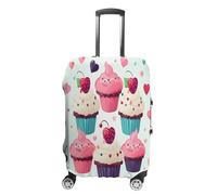 VTCTOASY Housse de bagage de voyage élastique pour valise, cupcakes, bonbons, cœurs, housse de protection pour valise, lavable, anti-rayures, décoration, Cupcake Candy Hearts Sweet, S