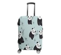 VTCTOASY Housse de bagage de voyage élastique pour valise, housse de protection pour valise, housse de protection pour voyage, lavable, anti-rayures, décoration, Ours panda dessin animé, L