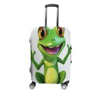 VTCTOASY Housse de bagage de voyage élastique pour valise, housse de protection pour valise, housse de protection pour valise, lavable, anti-rayures, décoration, motif grenouille vert, S