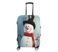 VTCTOASY Housse de bagage de voyage élastique pour valise, housse de protection pour valise, housse de protection pour valise, lavable, anti-rayures, décoration, Joli bonhomme de neige., M