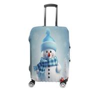 VTCTOASY Housse de bagage de voyage élastique pour valise, housse de protection pour valise, housse de protection pour valise, lavable, anti-rayures, décoration, Joli bonhomme de neige., M