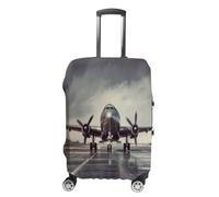 VTCTOASY Housse de bagage de voyage élastique pour valise, housse de protection pour valise, lavable, anti-rayures, décoration, Airplane Art, S