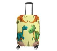 VTCTOASY Housse de bagage de voyage élastique pour valise, housse de protection pour valise, lavable, anti-rayures, motif dinosaures, décoration, Adorables dinosaures de dessins animés., XL