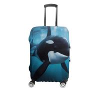 VTCTOASY Housse de bagage de voyage élastique pour valise, housse de protection pour valise, lavable, anti-rayures, décoration, Baleine tueuse., L