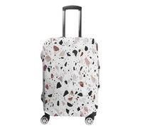 VTCTOASY Housse de bagage de voyage élastique rouge Terrazzo Housse de protection pour valise de voyage lavable anti-rayures Housse de valise décorative, Terrazzo rouge, XL