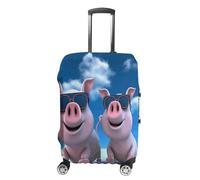 VTCTOASY Housse de bagage de voyage, housse de valise élastique amusante en 3D, housse de protection pour valise, lavable, anti-rayures, décoration, Cochons 3D amusants, M