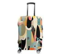 VTCTOASY Housse de bagage de voyage, housse de valise élastique du milieu du siècle, art moderne, housse de protection pour valise, lavable, anti-rayures, décoration, Chat art moderne du milieu du