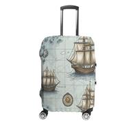 VTCTOASY Housse de bagage de voyage, housse élastique pour valise, bateau, carte, valise, protection pour voyage, lavable, anti-rayures, décoration, Carte de bateau, L