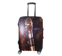 VTCTOASY Housse de bagage de voyage, housse élastique pour valise, karaoké, microphone, housse de protection pour valise, lavable, anti-rayures, décoration, Microphone karaoké, S