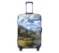 VTCTOASY Housse de bagage élastique pour voyage - Housse de bagage à breloques pastorales - Housse de protection pour valise épaisse - Résistante à la poussière - Convient aux bagages de 45,7 à 81,3