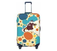 VTCTOASY Housse de bagage en forme de vache colorée à pois - Housse de bagage élastique plus épaisse - Résistante à la poussière et aux rayures - Housse de protection pour bagages de 45,7 à 81,3 cm,