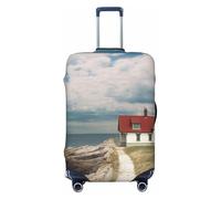 VTCTOASY Housse de bagage en toile de fond de phare - Housse de bagage élastique plus épaisse - Résistante à la poussière et aux rayures - Housse de protection pour bagages de 45,7 à 81,3 cm, Noir ,