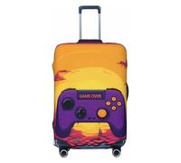 VTCTOASY Housse de bagage Game over sur fond violet - Housse de bagage de voyage élastique plus épaisse - Résistante à la poussière et aux rayures - Convient aux bagages de 45,7 à 81,3 cm, Noir , M