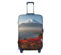 VTCTOASY Housse de bagage japonaise Mount Fuji Paysage Housse de bagage de voyage élastique épaisse Housse de bagage anti-poussière résistante aux rayures Housse de protection pour bagages de 45,7 à
