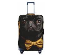 VTCTOASY Housse de bagage pour voyage élastique avec cravate, housse de bagage tendance, housse de protection épaisse pour bagages de 45,7 à 81,3 cm, Noir , M