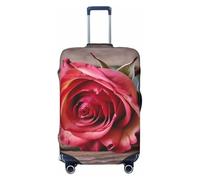 VTCTOASY Housse de bagage rose sur une vieille planche en bois - Housse de bagage de voyage élastique plus épaisse - Résistante à la poussière - Résistante aux rayures - Convient aux bagages de 45,7 à