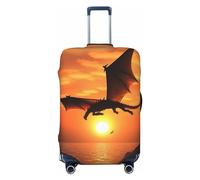VTCTOASY Housse de bagage Sea Sunset Flying Dragon Housse de bagage de voyage élastique épaisse Housse de bagage anti-poussière Résistant aux rayures Housse de protection pour valise de 45,7 à 81,3