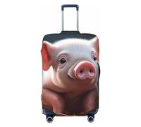 VTCTOASY Housse de bagage souriante - Housse de bagage de voyage épaisse et élastique - Résistante à la poussière - Résistante aux rayures - Convient aux bagages de 45,7 à 81,3 cm, Noir , M