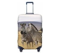 VTCTOASY Housse de bagage Zèbres sur l'Afrique du Sud - Housse de bagage de voyage élastique plus épaisse - Résistante à la poussière et aux rayures - Pour bagages de 45,7 à 81,3 cm, Noir , M
