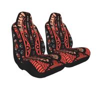 VTCTOASY Housses de siège de voiture respirantes pour voitures, 1 housse de siège de voiture universelle antidérapante motif rétro tribal dessin coussins de siège avant de voiture tendance pour la