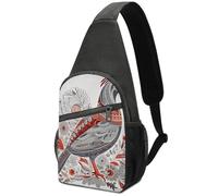 VTCTOASY Sac à bandoulière pour femme et homme - Petit sac à dos à bandoulière - Magnifique motif floral - Sac de poitrine - Sac de randonnée