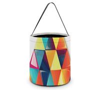 VTCTOASY Sacs à friandises ou à friandises pour Halloween, sac fourre-tout d'Halloween, seau à bonbons triangulaire, sacs cadeaux colorés pour Halloween, triangle coloré, taille unique, triangle