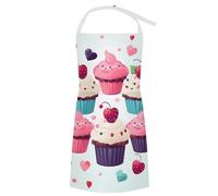 VTCTOASY Tablier réglable avec 2 poches pour homme et femme, motif panda, ours, bavette de chef pour la cuisine, Cupcake Candy Hearts Sweet, 70x80cm