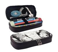 VTCTOASY Trousse à crayons 3D en forme de cœur rouge vin avec fermeture éclair - Grande capacité - Esthétique - Trousse à crayons portable - Trousse de maquillage pour bureau, 2 poissons nageurs Lost
