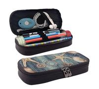 VTCTOASY Trousse à crayons avec fermeture éclair - Grande capacité - Esthétique - Pour bureau, papeterie, maquillage, bureau, Beach Shell, Taille unique, Classique