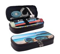 VTCTOASY Trousse à crayons esthétique avec fermeture éclair - Grande capacité - Trousse à crayons - Portable - Pour bureau, papeterie, maquillage, bureau, Lunettes d'été et plage, Taille unique,