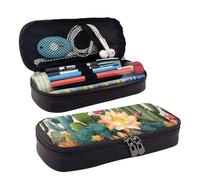 VTCTOASY Trousse à crayons esthétique avec fermeture éclair - Grande capacité - Trousse à crayons - Portable - Pour bureau, papeterie, maquillage, bureau, Cactus floral d'été, Taille unique, Classique