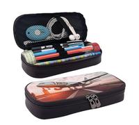 VTCTOASY Trousse à crayons grenouille avec fermeture éclair - Grande capacité - Esthétique - Trousse à crayons portable - Trousse de maquillage de bureau, Travel World, Taille unique, Classique