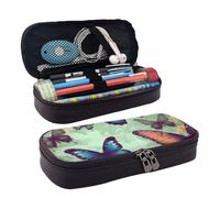 VTCTOASY Trousse à crayons Sun Ocean Octopus avec fermeture éclair - Grande capacité - Esthétique - Trousse à crayons - Portable - Pour bureau, papeterie, maquillage, bureau, Beau motif papillon,