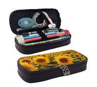 VTCTOASY Trousse à crayons Sun Ocean Octopus avec fermeture éclair - Grande capacité - Esthétique - Trousse à crayons - Portable - Pour bureau, papeterie, maquillage, bureau, Tournesol., Taille