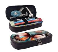 VTCTOASY Trousse à crayons Sun Ocean Octopus avec fermeture éclair - Grande capacité - Esthétique - Trousse à crayons - Portable - Pour bureau, papeterie, maquillage, bureau, Beau papillon., Taille