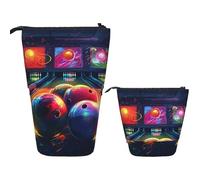 VTCTOASY Trousse à crayons télescopique pour bureau - Motif singe mignon - Trousse à crayons rétractable pour bureau - 7 x 14,5 cm, Boules de bowling, Taille unique