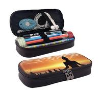 VTCTOASY Trousse à crayons York City Sunset avec fermeture éclair - Grande capacité - Esthétique - Trousse à crayons - Portable - Pour bureau, papeterie, maquillage, bureau, Yoga sous le coucher du