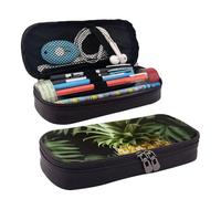 VTCTOASY Trousse à crayons York City Sunset avec fermeture éclair - Grande capacité - Esthétique - Trousse à crayons - Portable - Pour bureau, papeterie, maquillage, bureau, Ananas jaune., Taille