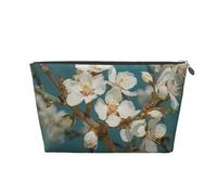 VTCTOASY Trousse de maquillage pour femme - Grande capacité - En cuir synthétique - Étanche - Jolie et esthétique - Fermeture éclair, Argenté, One Size