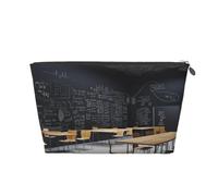 VTCTOASY Trousse de maquillage pour femme - Grande capacité - En cuir synthétique - Étanche - Jolie et esthétique - Fermeture éclair, Argenté, One Size