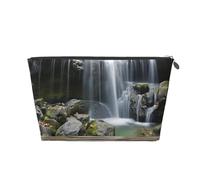 VTCTOASY Trousse de maquillage pour femme - Grande capacité - En cuir synthétique - Étanche - Jolie et esthétique - Fermeture éclair, Argenté, One Size