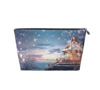 VTCTOASY Trousse de maquillage pour femme - Grande capacité - En cuir synthétique - Étanche - Jolie et esthétique - Fermeture éclair, Argenté, One Size