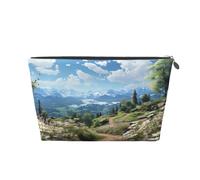 VTCTOASY Trousse de maquillage pour femme - Grande capacité - En cuir synthétique - Étanche - Jolie et esthétique - Fermeture éclair, Argenté, One Size